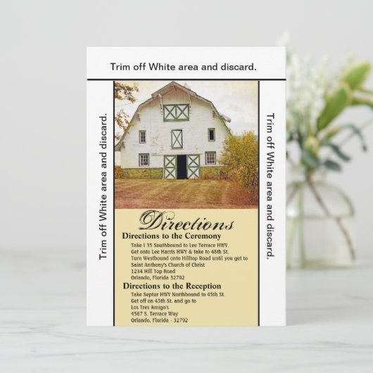 3.5x6 Directions Carte Sunset Grange Pays Rustique (Debout devant)