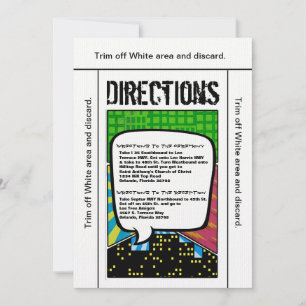 3.5x6 Directions Cartes Bande Dessinée Livre Pop A