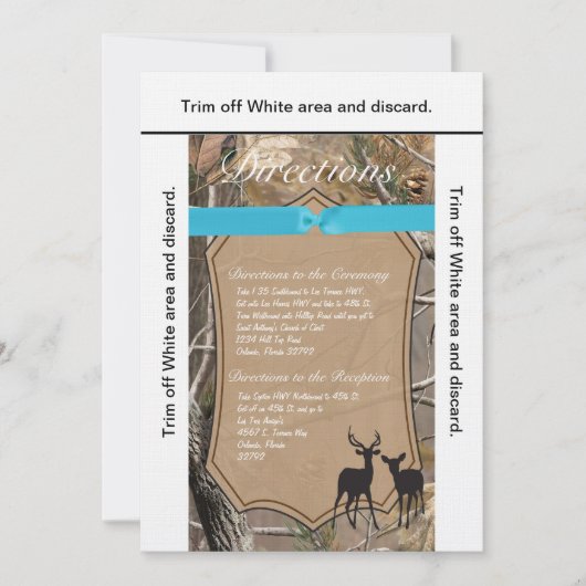 3.5x6 Directions Cartes Chasseurs Camo Camoflauge (Devant)