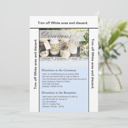 3.5x6 Richtingen Card Strand Zee Metselwerk Potten Kaart (Staand voorkant)