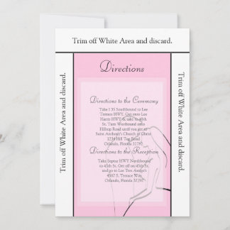 3.5x6 Richtingen Kaart Bride & Groom