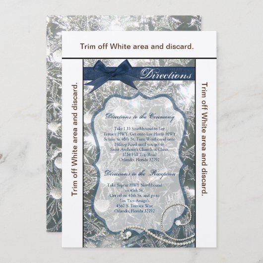 3.5x6 richtingen Kaart Gebarsten Ijs Wintersneeuw (Voorkant / Achterkant)