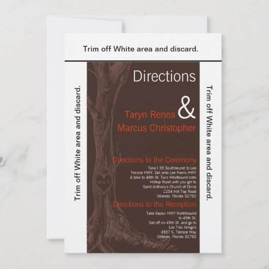 3.5x6 Richtingen Kaart Herfst Initiaal (Voorkant)