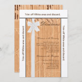 3.5x6 richtingen Kaart Kartonnen Flap Wit Lint (Voorkant / Achterkant)