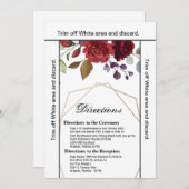 3.5x6 richtingen Kaart Wit Roses Goud Geometrisch (Voorkant / Achterkant)