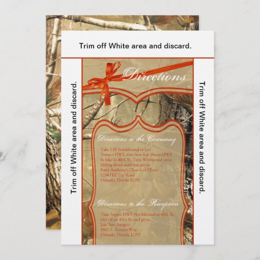 3.5x6 Richtingenkaarten voor jagers Camofloug Kaart (Voorkant / Achterkant)