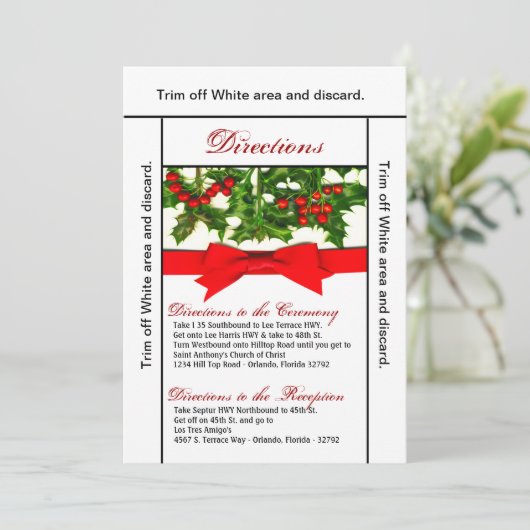 3.5x6 Routebeschrijving Kaart Baughs Holly Berry C (Staand voorkant)