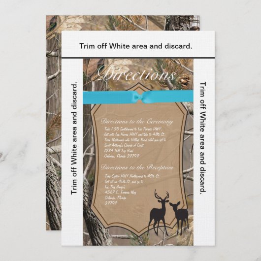 3.5x6 Routebeschrijving Kaart Hunters Camo Camofla (Voorkant / Achterkant)