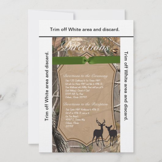 3.5x6 Routebeschrijving Kaart Hunters Camo Camofla (Voorkant)