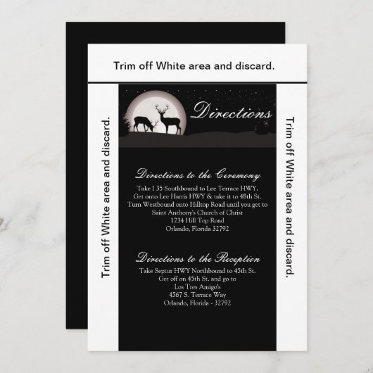 3.5x6 Routebeschrijving Kaart Hunters Moon Deer Bu (Voorkant / Achterkant)