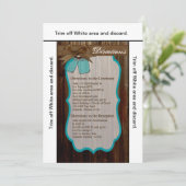 3.5x6 Routebeschrijving Kaart Mason Jar Initialen (Staand voorkant)