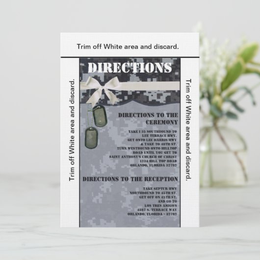 3.5x6 Routebeschrijving Kaart Navy DIGITAL PRINT U (Staand voorkant)