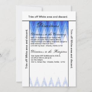 3.5x6 Routebeschrijving Kaart Ombre Chevron Blauw