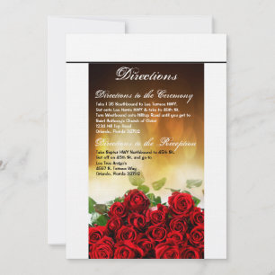 3.5x6 Routebeschrijving Kaart Red Rose Bouquet Bri
