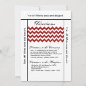 3.5x6 Routebeschrijving Kaart Rode Glitter Chevron (Voorkant)