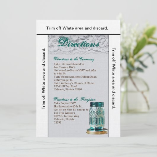 3.5x6 Routebeschrijving Kaart Rustiek Land Mason J (Staand voorkant)