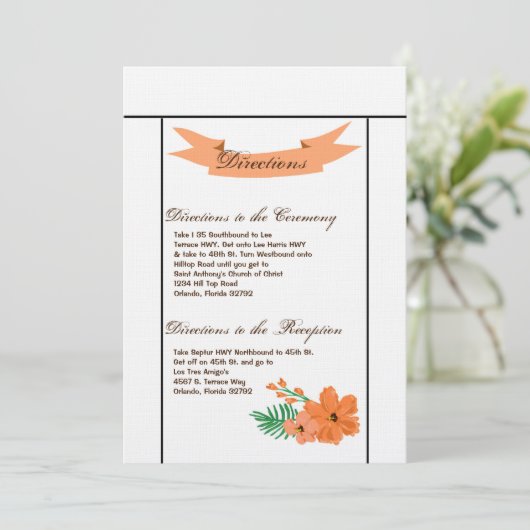 3.5x6 Routebeschrijving Kaart Spring Hibiscus Flow (Staand voorkant)