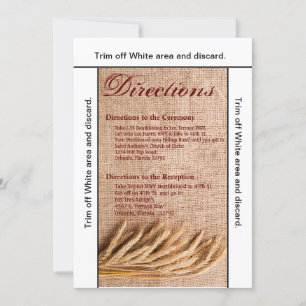 3.5x6 Routebeschrijving Kaart Tarwe op Burlap Sack