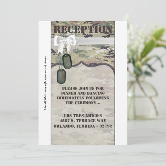 3,5x7 Carte d'accueil Armée de terre Force aérienn (Debout devant)