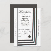 3.5x7 Carte de Réception Blancs de Mariage Robe d' (Devant / Derrière)