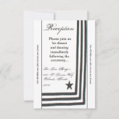 3.5x7 Carte de Réception Bleu Marine Robe d'Été Bl (Devant)