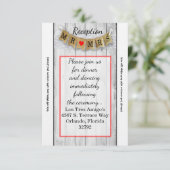 3.5x7 Carte de réception Burlap M et Mme Banner (Debout devant)