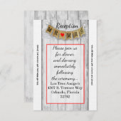 3.5x7 Carte de réception Burlap M et Mme Banner (Devant / Derrière)