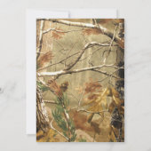 3.5x7 Carte de réception Chasseurs Camouflage (Dos)