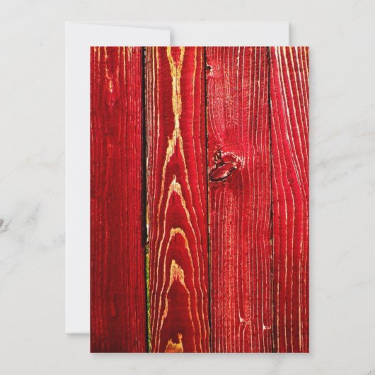 3,5x7 Carte de réception Pays dentelle rouge Lave (Dos)