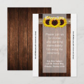 3,5x7 Carte de réception Pays Tournesol Dentelle e (Devant / Derrière)