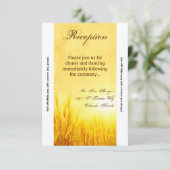 3,5x7 Carte de réception Sunrise Blé Pays Rustique (Debout devant)