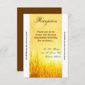 3,5x7 Carte de réception Sunrise Blé Pays Rustique (Devant / Derrière)
