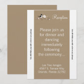 3.5x7 Carte de Remerciements Mariage Oiseaux Pont (Devant / Derrière)