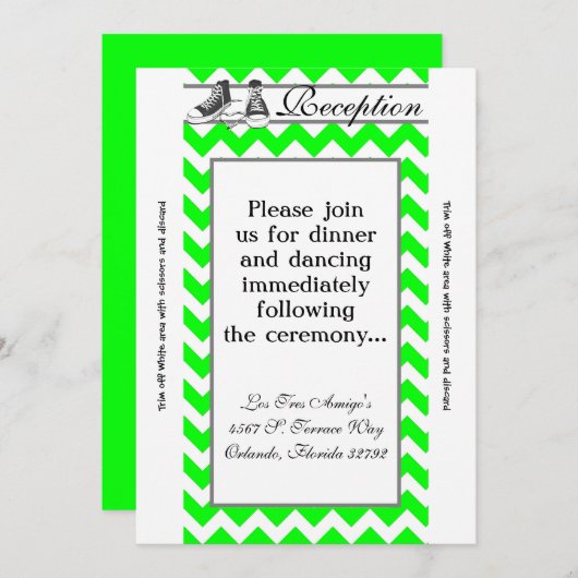 3.5x7 Ontvangkaart Teensneakers Chevron Kaart (Voorkant / Achterkant)