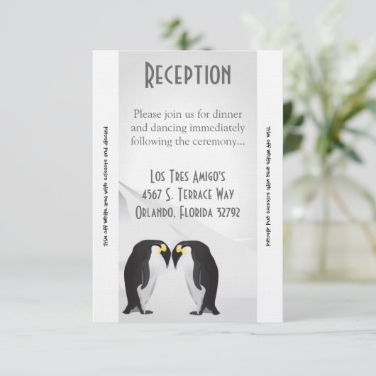 3.5x7 Ontvangstkaart Landelijke Pinguïn Partner vo Kaart (Staand voorkant)