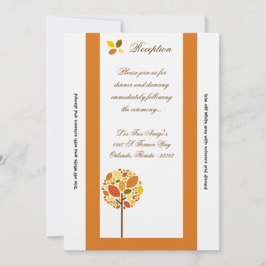 3.5x7 Ontvangstkaart Moderne Herfstboom Kaart (Voorkant)