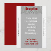 3.5x7 Opvang Kaart Modern Grey Damask (Voorkant / Achterkant)