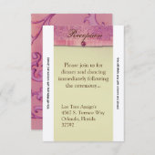 3.5x7 Receptie Kaart Amethist Jewel reliëfpapier (Voorkant / Achterkant)