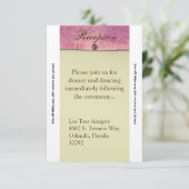 3.5x7 Receptie Kaart Amethist Jewel reliëfpapier (Staand voorkant)