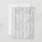 3.5x7 Receptie Kaart Burlap Mr. en Mrs. Banner (Achterkant)