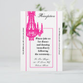 3.5x7 Receptie-Kaart Crystal Chandelier Glitz Glam Kaart (Staand voorkant)