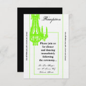 3.5x7 Receptie-Kaart Crystal Chandelier Glitz Glam Kaart (Voorkant / Achterkant)