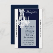 3.5x7 Receptie-Kaart Crystal Chandelier Glitz Glam Kaart (Voorkant / Achterkant)