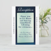 3.5x7 Receptie Kaart Frosted Glass Mirror Modern (Staand voorkant)