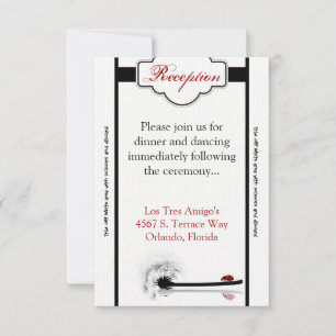 3.5x7 receptie Kaart Lady Bug Dandilion Flower Ins