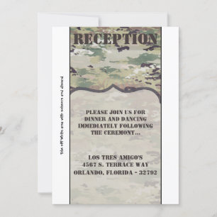 3.5x7 Receptie Kaart Leger Luchtmacht OCP Camo Uni