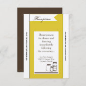 3.5x7 Receptie Kaart Mason Jar Country Rustieke Va (Voorkant / Achterkant)