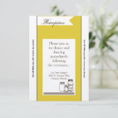 3.5x7 Receptie Kaart Mason Jar Country Rustieke Va (Staand voorkant)