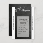 3.5x7 Receptie Kaart Mason Jar String Lights krijt (Voorkant / Achterkant)