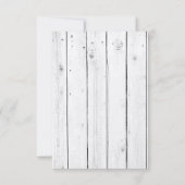 3.5x7 Receptie Kaart Mason Jar Wood Country Rustic (Achterkant)